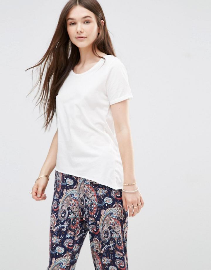 Only Asymmetric T-shirt - White