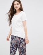 Only Asymmetric T-shirt - White