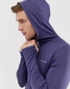 Asos 4505 Muscle Training Hoodie With Quick Dry In Slate Blue - Blue
