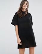 Uncivilised Mesh Tee Dress - Black