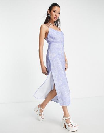 Envii Cami Midi Dress In Blue Marble