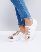 Asos Drury Lace Up Sneakers - White