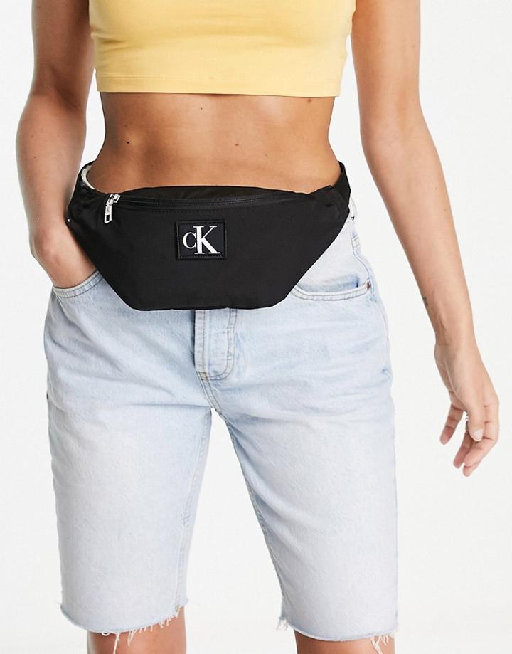 Calvin Klein Jeans Nylon Fanny Pack In Black