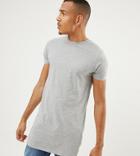 Asos Design Tall Longline T-shirt In Gray - Gray