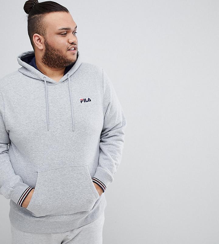 Fila Vintage Plus Hoodie With Small Script In Gray - Gray