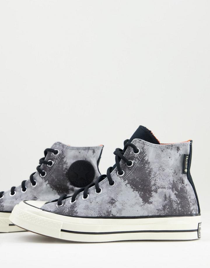 Converse Chuck 70 Hi Gore-tex Graphic Print Sneakers In Ash Stone-gray
