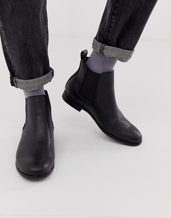 Jack & Jones Chelsea Boots In Black - Black