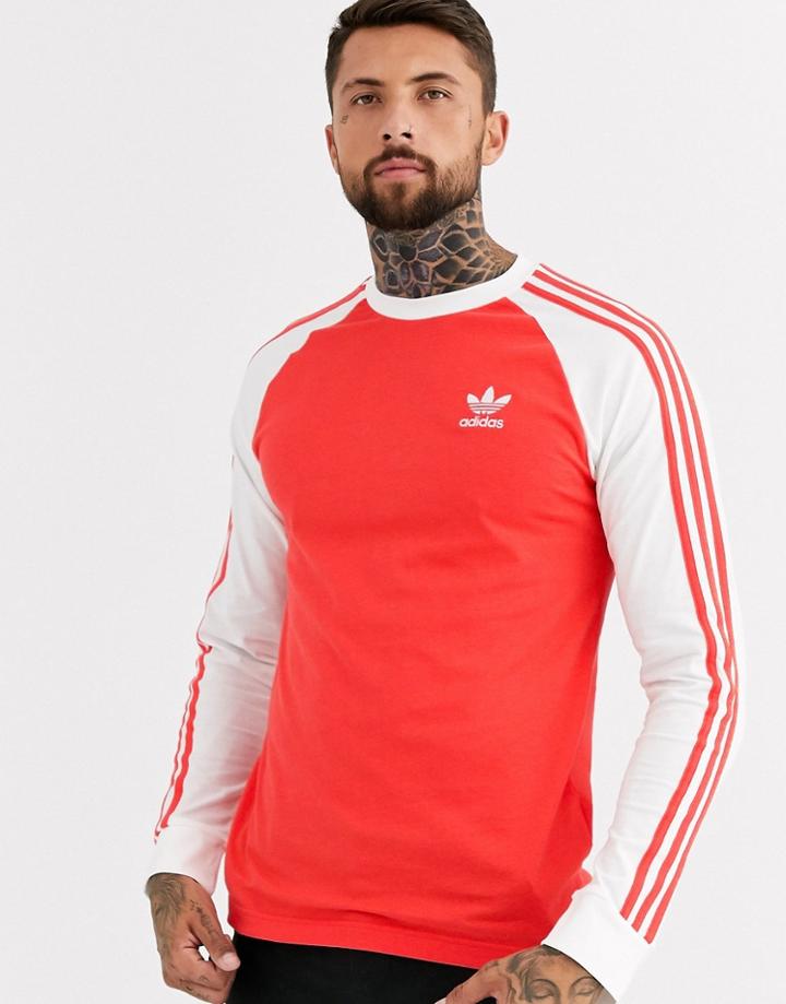 Adidas Originals 3 Stripe Long Sleeved T-shirt