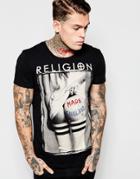 Religion T-shirt With Made In England Print - Black