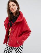 Love Moschino Survivor Rain Jacket - Red