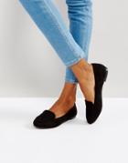 New Look Tab Suedette Slipper Flat Shoe - Black