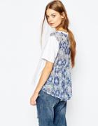 Sportmax Code T-shirt With Lace Back Detail - 001 Optical White
