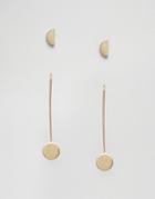 Selected Femme Nomay 2 Pack Earrings - Gold