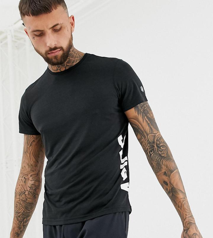Asics Print T-shirt In Black - Black