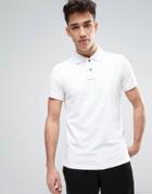 Hollister Slim Fit Pique Polo - White