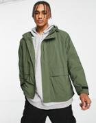 Gramicci Lightweight Nylon Drizzler Jacket In Olive-green