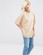 Asos Top In Oversized Boxy Fit - Brown