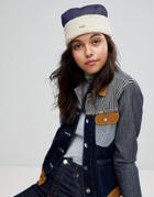Kangol Cossack Hat In Denim And Faux Shearling - Blue