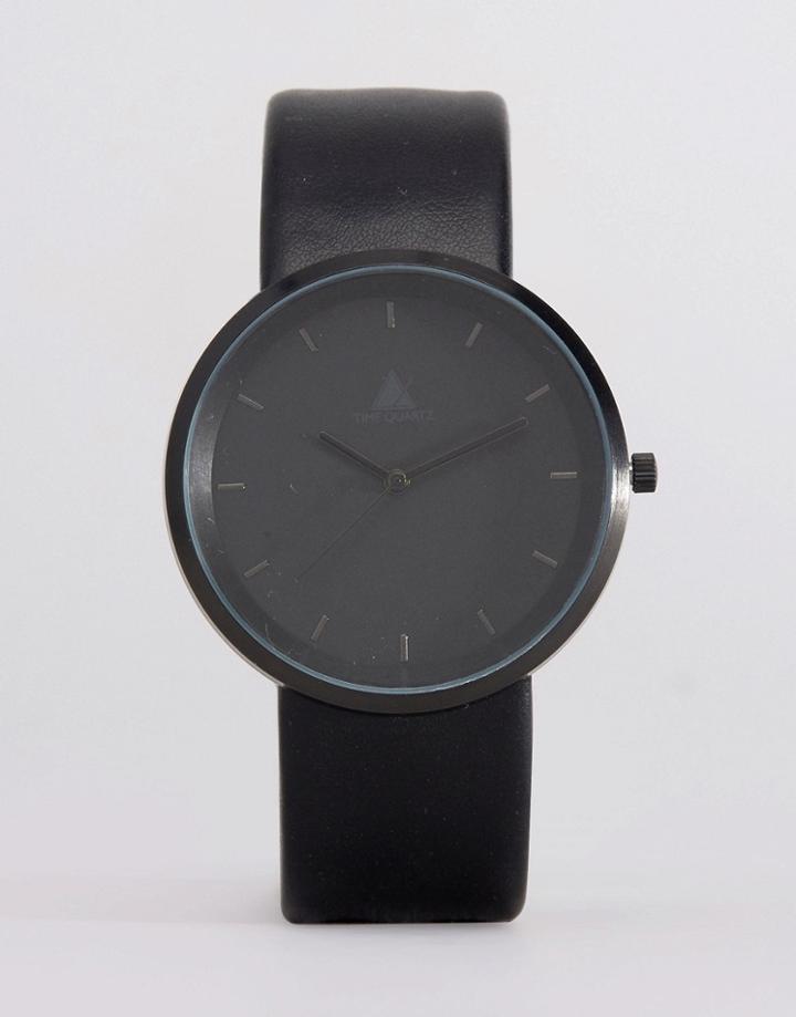 Asos Sleek Watch In Black - Black