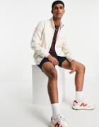 Asos Design Essential Harrington Jacket In Ecru-neutral