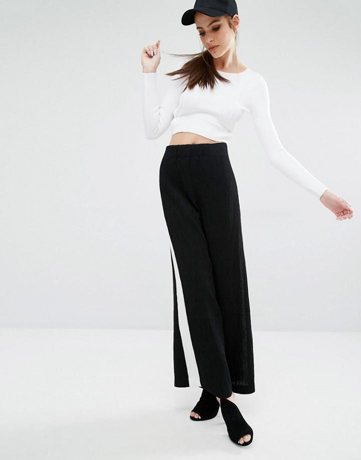 Kendall + Kylie Contrast Wide Leg Pant - Multi