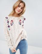 Asos Sweater With Floral Embroidery - Multi