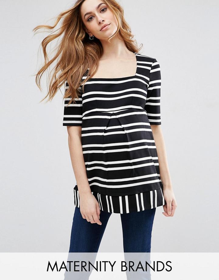 Isabella Oliver Kiara Maternity Striped Tunic - Multi