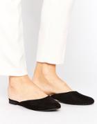 New Look Suedette Flat Mule - Black