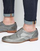 Ted Baker Gryene Leather Brogue Shoes - Gray
