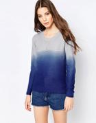 Qed London Ombre Sweater - Blue