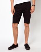 Asos Skinny Chino Shorts In Mid Length