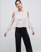 Love Cold Shoulder Blouse - Pink