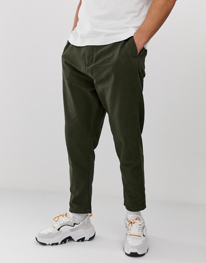 Bershka Pants In Khaki-green