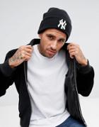New Era Lounge Knit Beanie Ny Yankees - Black