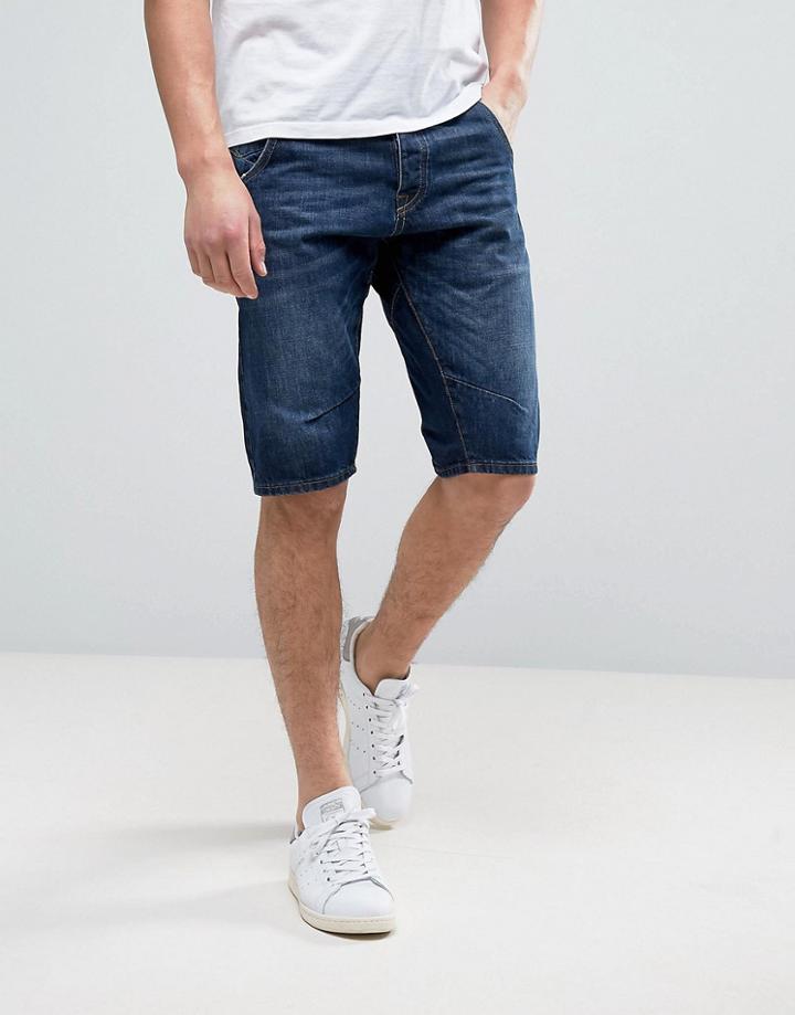 Jack & Jones Intelligence Denim Shorts In Engineered Fit - Black
