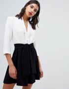 Ba & Sh Monochrome Wrap Dress - Multi