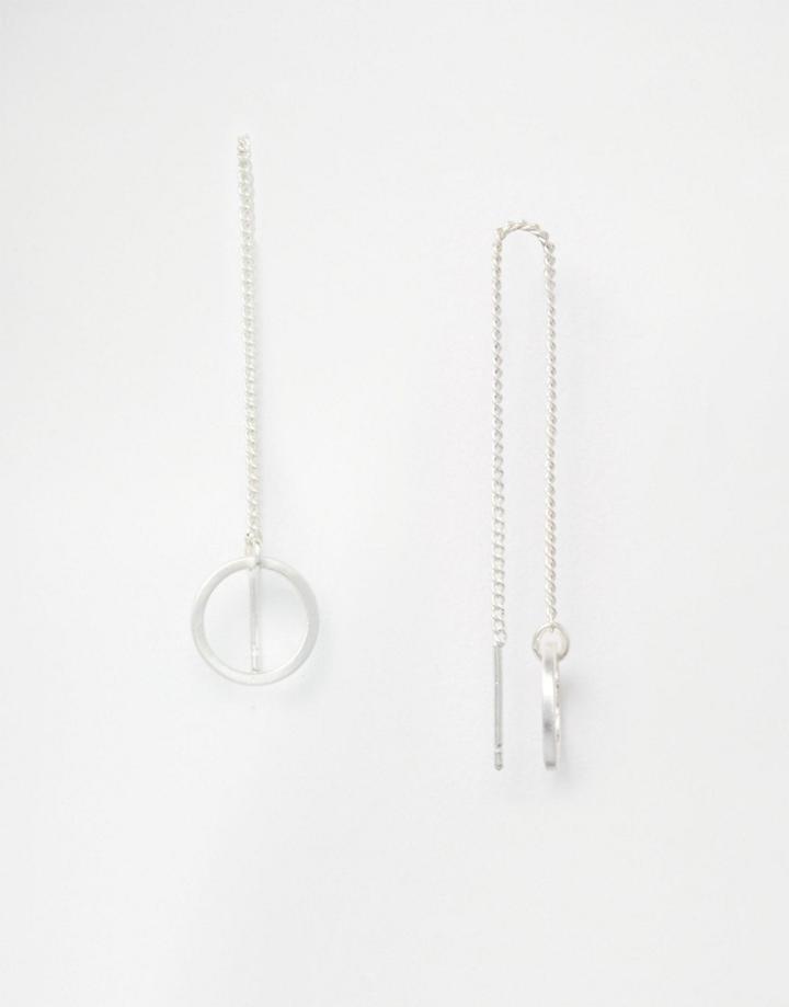 Pilgrim Circle Through & Through Earrings - Silver