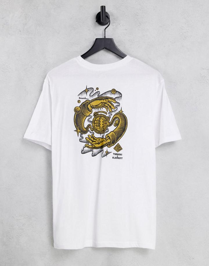 Element Rotation Back Print T-shirt In White
