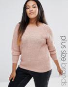 Brave Soul Plus Sweater - Pink
