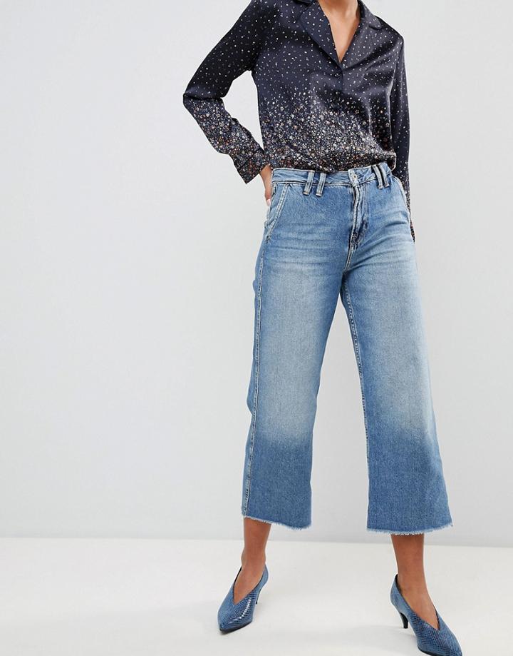 Pepe Jeans Patsy Cropped Flared Jeans-blue