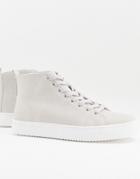 New Look High Top Sneakers In Gray-grey