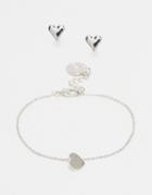 Johnny Loves Rosie Thank You For Being My Bridesmaid Earrings & Bracelet Set - Silver