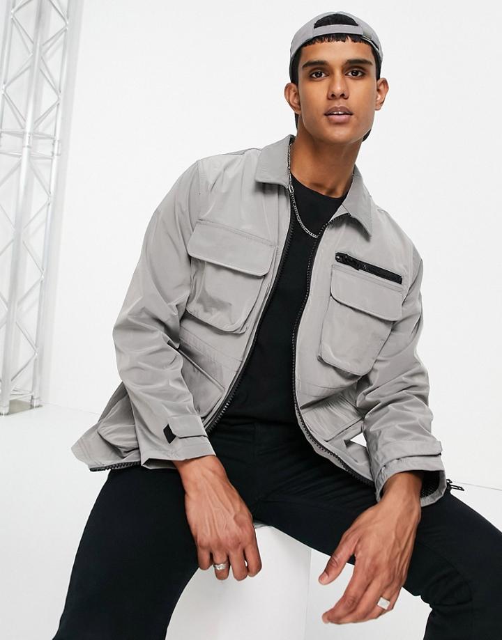 Topman Field Jacket In Charcoal-gray