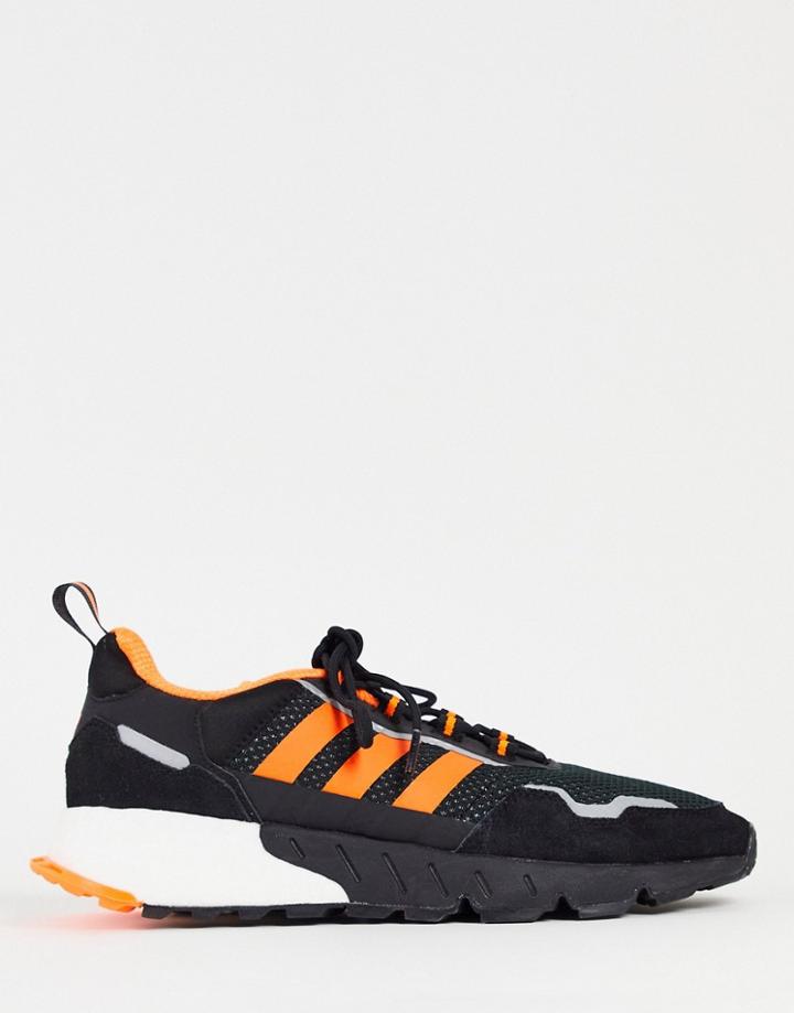Adidas Originals Zx 1k Boost Sneakers In Core Black