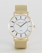 Christin Lars Gold Bracelet Watch With Round White Dial - Gold