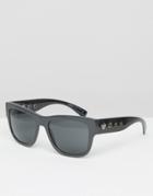 Versace Square Sunglasses With Side Studs - Gray