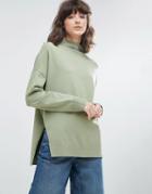 Weekday Turtleneck Knit Sweater - Green