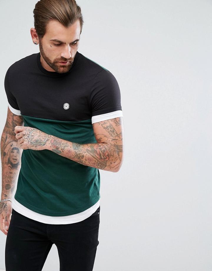 Le Breve Two Tone T-shirt - Black