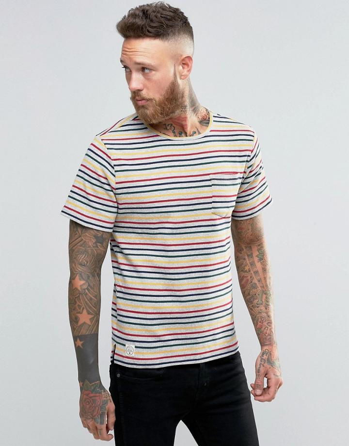 Native Youth Stripe T-shirt - White