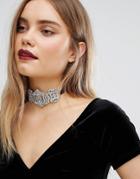 New Look Deco Wrap Choker Necklace - Black